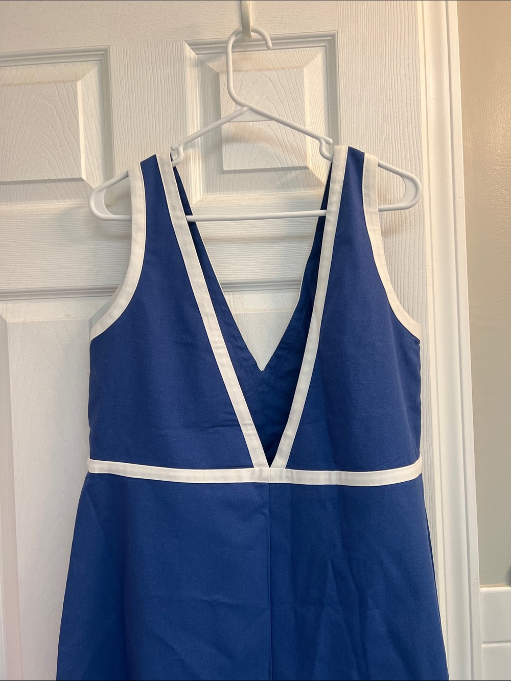 Commence Contrast Trim Linen-blend Mini Dress - Picture 6 of 8